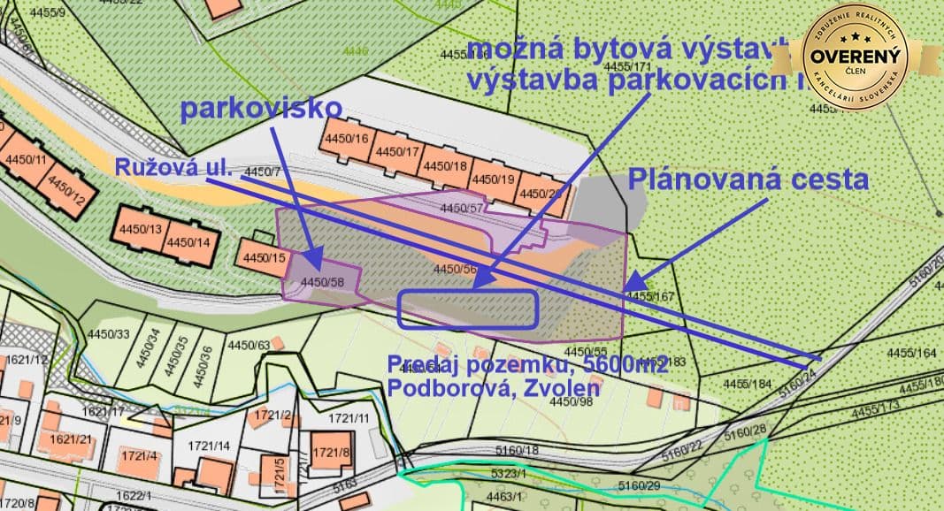 Predaj investičného pozemku. Podborová