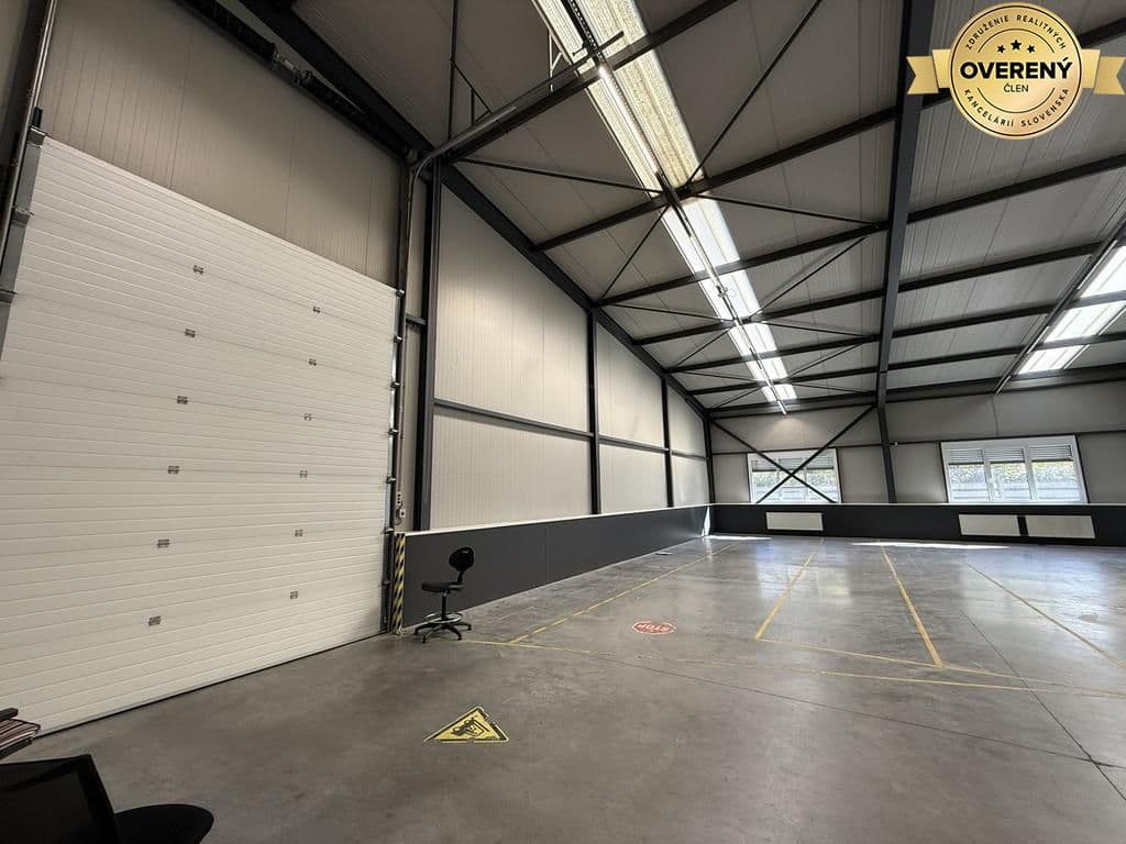 Prenájom moderných skladovo-výrobných hál 360m2, 600m2, príp.960m2.